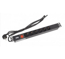 PH12-6D1-P Блок розеток 19” со шнуром