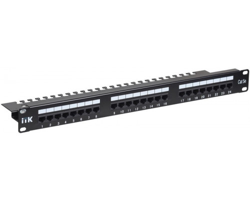 PP24-1UC5EU-K05-1, 24 порта (Krone) Патч-панель кат.5Е UTP с кабельным органайзером