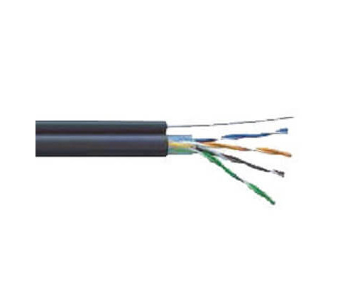 U/UTP 4х2х24AWG кат.5E LDPE (LC3-C5E04-159) Кабель симметричный (витая пара) с тросом 1,2 мм, черный