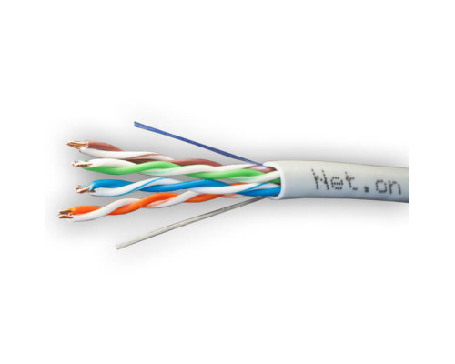 UTP Cat.5e 4x2xAWG24 CCA PVC Indoor (Net.on) омедненный (01-0330) Кабель «витая пара» (LAN) для структурированных систем связи