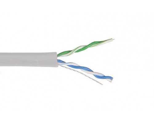 U/UTP 2х2х24AWG кат.5E solid PVC (LC1-C5E02-111) Кабель симметричный (витая пара), серый