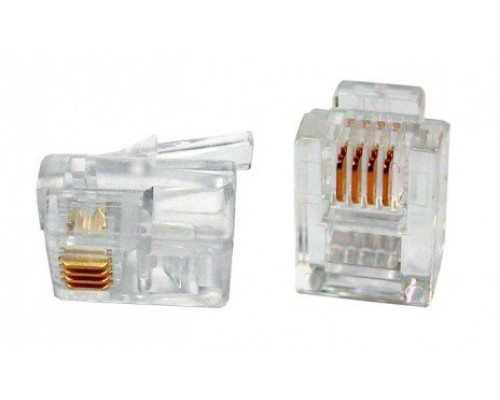 PLUG-6P4C-P-C2-100 (100шт) Разъем RJ-12