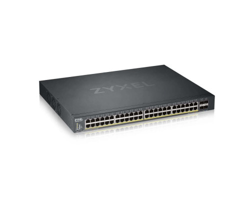 XGS1930-52HP-EU0101F Гибридный Smart L2+ коммутатор PoE+ NebulaFlex rack 19", 48xGE PoE+, 4xSFP+, бюджет PoE 375 Вт