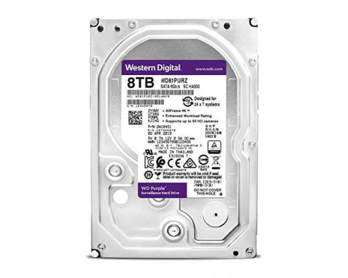 HDD 8000 GB (8 TB) SATA-III Purple (WD82PURX) Жесткий диск (HDD) для видеонаблюдения