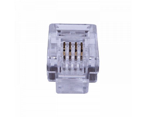 Коннекторы 4P4C (RJ-11) (100шт) (10-0229) Телефонный разъем RJ-12 (6P4C)