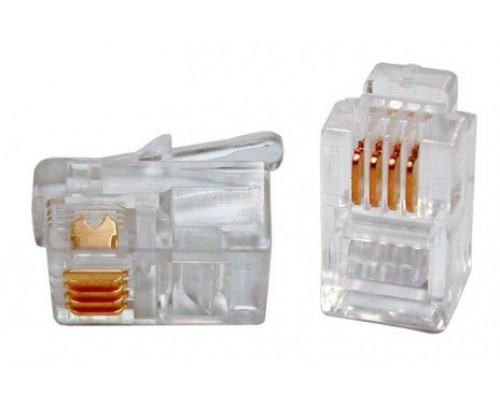 PLUG-4P4C-P-C2-100 (100шт) Разъем RJ-11