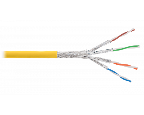 S/FTP, 4pair, Cat7a, Solid, In, LSZH (4375C-YL)