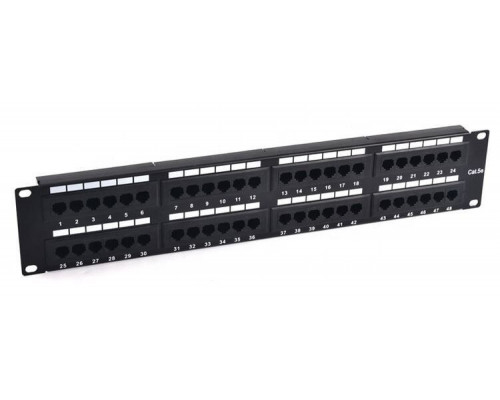 Патч-панель 19", 48хRJ-45, UTP, Cat.5e, 2U (10-0405) Патч-панель
