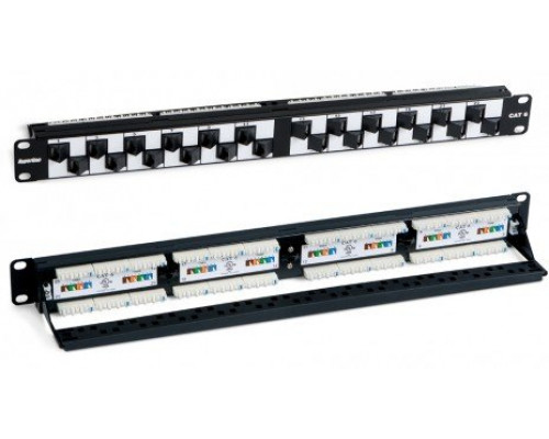 PP2A-19-24S-8P8C-C6-110 Патч-панель 19", 1U, 24 порта RJ-45, категория 6