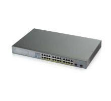 GS1300-26HP-EU0101F Коммутатор PoE+ для IP-видеокамер rack 19", 24xGE PoE+, 2xSFP, бюджет PoE 250 Вт