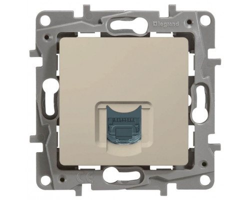 Розетка 5e, UTP, 1хRJ45, ETIKA, слоновая кость (672341) Розетка
