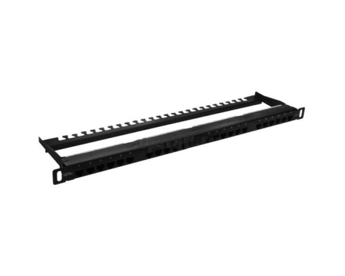 Патч-панель высокой плотности 19", 24п, UTP, Cat.5e, 0,5U (10-0404) Патч-панель