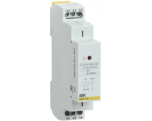 Реле OIR 1 контакт, 16А, 230 В AC (OIR-116-AC230V)