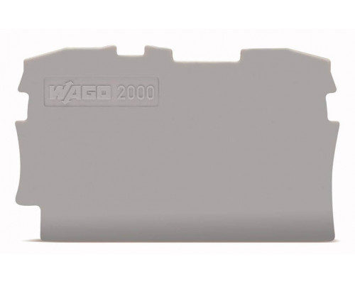 WAGO 2004-1291 пластина торцевая серая Пластина торцевая на DIN-рейку