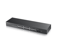 GS1100-24-EU0101F Коммутатор 24xGE, 2xSFP, rack 19", бесшумный