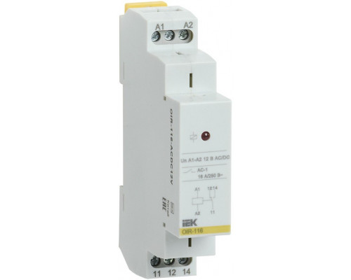Реле OIR 1 контакт, 16А, 12 В AC/DC (OIR-116-ACDC12V)