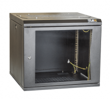 TWI-126060-R-G-BK Настенный разборный шкаф TLK 19", 12U, стеклянная дверь