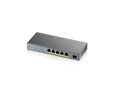 GS1350-6HP-EU0101F L2 коммутатор PoE+ для IP-видеокамер 4xGE PoE+, 1xGE PoE++ (802.3bt), 1xSFP