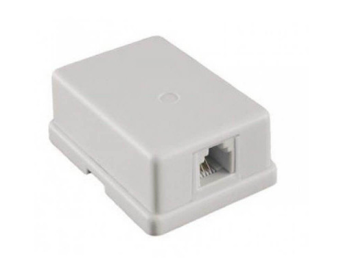 Розетка настенная RJ-11, 6P4C, 1порт (10-0305) Телефонная розетка
