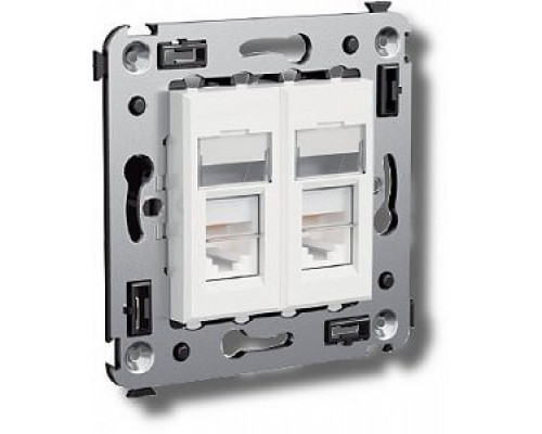 Розетка RJ-45 в стену Avanti двойная белое облако (4400394) Розетка компьютерная
