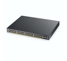 XGS2210-52HP-EU0101F L2+ коммутатор rack 19", 48xGE PoE+, 4xSFP+ слота 10 Гбит/с, стекируемый (до 2)