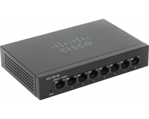SG110D-08-EU Неуправляемый коммутатор 8хRJ45 10/100/1000 Мбит/с