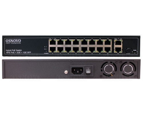 SW-61621(300W) Коммутатор 16-портовый Fast Ethernet с PoE