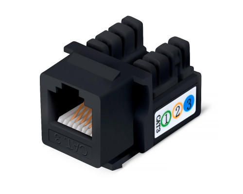 KJ-RJ12-90-BK (9481c) Вставка Keystone Jack