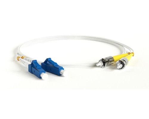 FC-D2-9A1-LC/UR-ST/UR-H-1M-LSZH-WH Патч-корд волоконно-оптический ST-LC