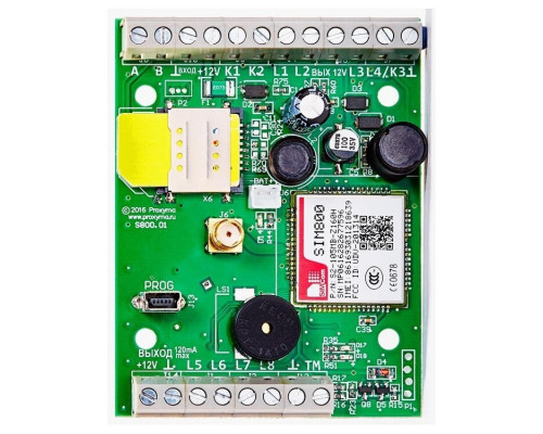S800-2GSM-B "Нано 8" (плата) Устройство оконечное объектовое приемно-контрольное c GSM коммуникатором